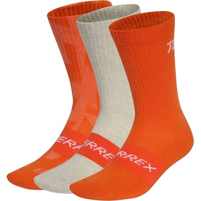 adidas Terrex Мъжки спортни чорапи adidas Terrex TRX MT Sock 3-Pack Sports socks - Semi Impact Orange / Semi Impact Orange / White - размер 37-39 (EU) (207-1201-0512)