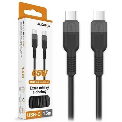 Aligator DATKP71 Datový SoftPastels 3A 65W USB-C/USB-C černý