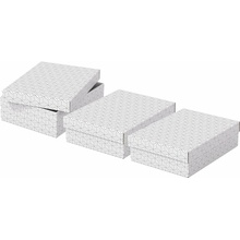 Esselte Home veľkosť M nízka 26,5 x 10 x 36 cm, biela – sada 3 ks