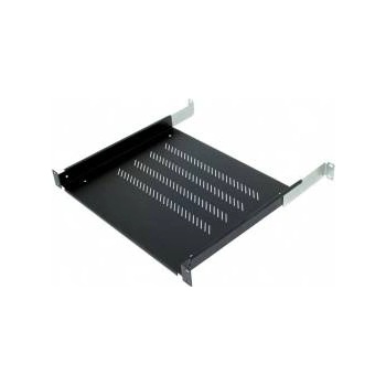 TRITON Plate with perforation 19, 1U/450mm, load 80kg, black