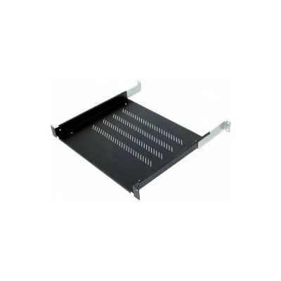 TRITON Plate with perforation 19, 1U/450mm, load 80kg, black
