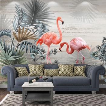 Image 1 of Art gift Фототапет Тропическо фламинго 2