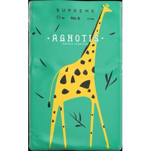 Agnotis Бебешки пелени Agnotis - Supreme, No 6, 17+ kg, 36 броя (AGS6) - baby