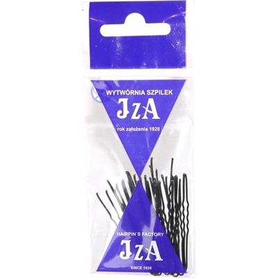 IZA Špendlíky na drdol - vrúbkované - čierne - 4,5 cm - 20 ks