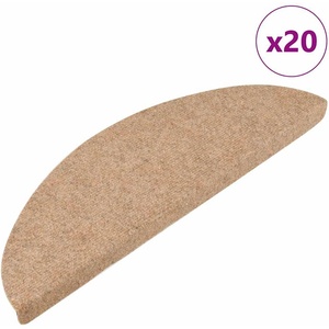 vidaXL Самозалепващи стелки за стъпала, 20 бр, бежови, 65x22, 5x3, 5 см (3365896)