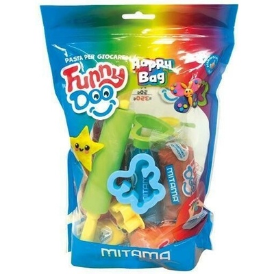 MITAMA Modelína FUNNY DOO, sada Happy bag“, + formy + nástroje 63852 ,balení 22 ks 628420