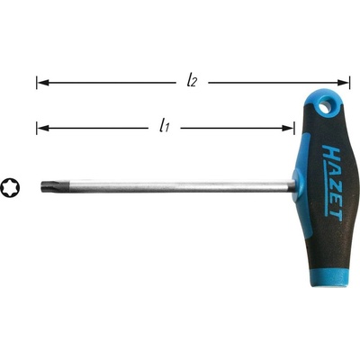 Hazet 828-T20 dílnu šroubovák Torx Velikost šroubováku T 20 Délka dříku: 126 mm 1 ks