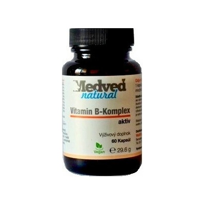 Medveď natural Vitamin B-komplex aktiv 60 kapsúl