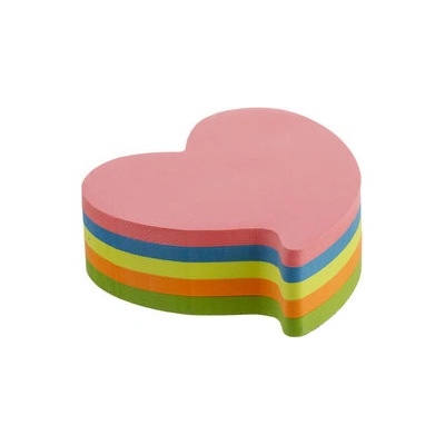 Kores Neonové bločky 70x70mm HEART tvar srdce , mix 5 barev – Zboží Dáma