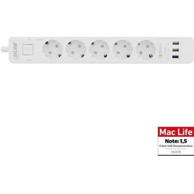 InLine 5 Plug 3xUSB 1,5 m (16491T)