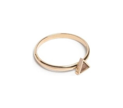 BeWooden Aurum Triangle Ring RSS2 černá