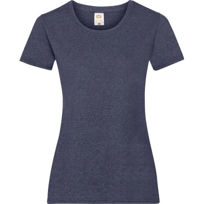 Fruit of the Loom Tričko Lady-Fit Valueweight T krátký rukáv dámské COT-161372t4100 Melír vintage navy