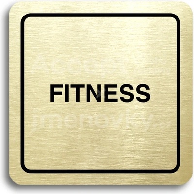 ACCEPT Piktogram fitness - zlatá tabulka - černý tisk