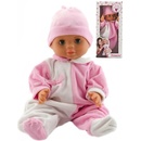Hamiro bábätko 40 cm pevné tělíčko růžovo-bílý obleček