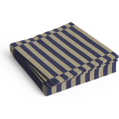 Hay Pattern Хартиени салфетки пясъчно-тъмносини райета, 33 x 33 см, 20 бр (AE732-E139-AQ08)