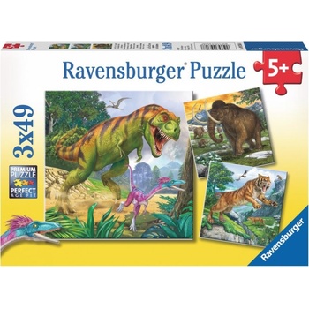 Ravensburger Pravěká zvířata 3 x 49 dílků