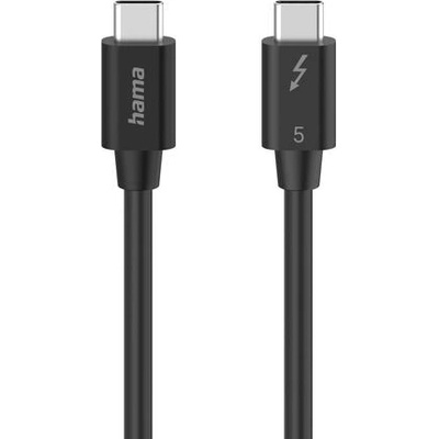 Hama Кабел "USB-C" Thunderbolt-5, 80 Gbit/s, 5A, 240W, Ultra-HD 8K, 1.00 m (HAMA-200796)