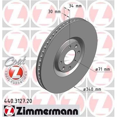 Brzdový kotúč ZIMMERMANN 440.3127.20
