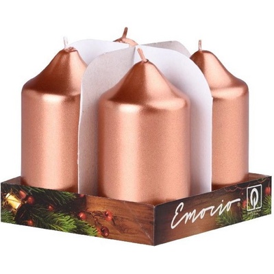 Emocio adventní 40x75 metalické měděné 4 ks