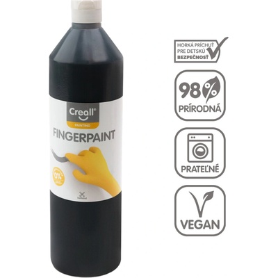 Creall prstová farba 750 ml čierna