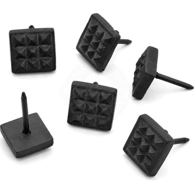 Mystic Colonial Hardware Čtvercové ozdobné hřeby s pyramidami 25mm, 6 ks
