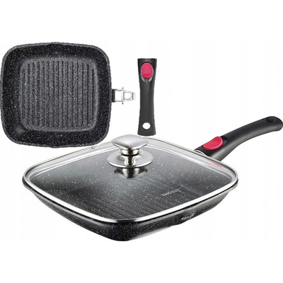 KINGHOFF 24 cm žulová grilovacia Panvica s odnímateľnou rukoväťou KH-1510
