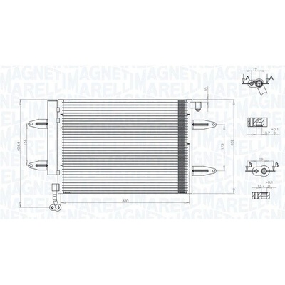 Kondenzátor, klimatizace MAGNETI MARELLI 350203911000