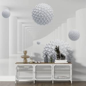 Art Gift Decor Тапет 3d тунел със сфери
