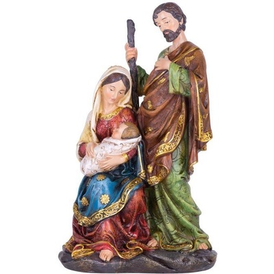 Dekorácia MagicHome Vianoce, Svätá rodinka, polyresin, 25 cm