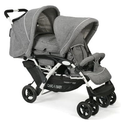 CHIC 4 Baby Duo Melange šedá-bílá 2020