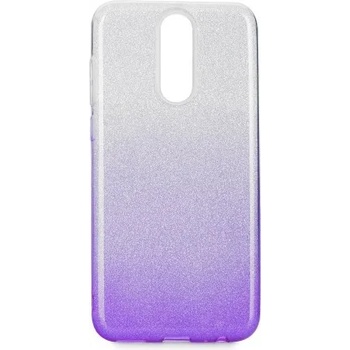 Image 1 of Huawei Силиконов калъф кейс за Huawei Y6 2018 брокат сиво с лилаво