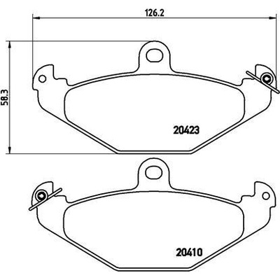 Sada brzdových platničiek kotúčovej brzdy BREMBO P 68 017