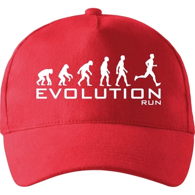 Evolúcia Beh so zahnutým šiltom a látkovou sponou Červená