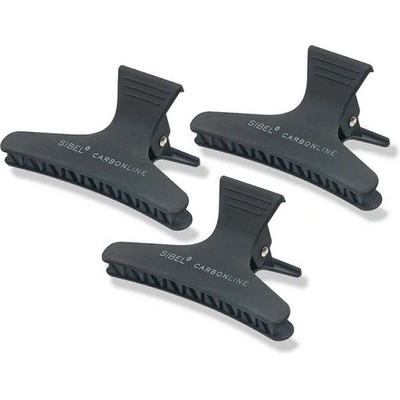 Sinelco Skřipce na vlasy SIBEL Carbon Line 8,5 cm - 3ks (9376300)