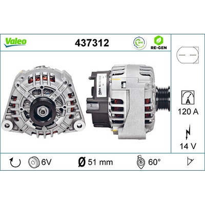 VALEO generátor VALEO RE-GEN REMANUFACTURED 437312