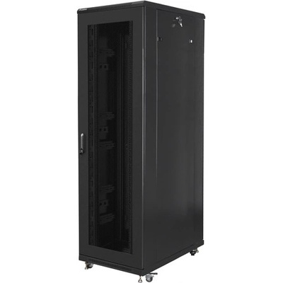 Lanberg rack cabinet 19" free-standing 42U/800x1000 (flat pack) with mesh door black (FF01-8042-23B)