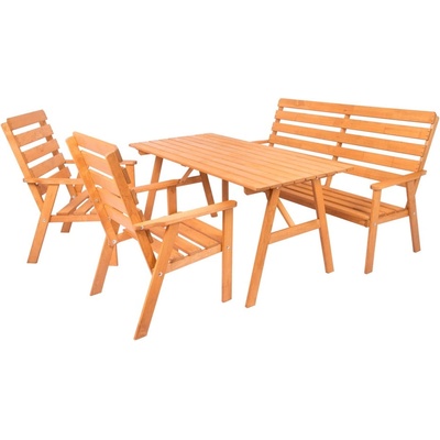 ROJAPLAST Градински комплект за хранене от масивна дървесина за 4 души Sylva - Rojaplast (97/15)