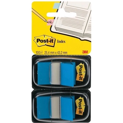 3M Záložky Post-it Index široké 25,4x43,2 modrá 2ks