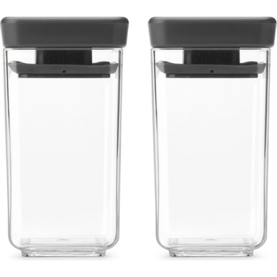 Brabantia Tasty+ sada úložných nádob průhledná-černá 101137