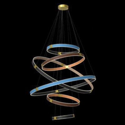 ELMARK Prestige led ПЕНДЕЛ 390w 3000k КОЖА, МНОГОЦВЕТЕН (955prestige39030mc)