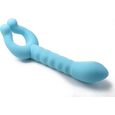 Frisky Yass! Vibe Dual-Ended Silicone Vibrator Teal