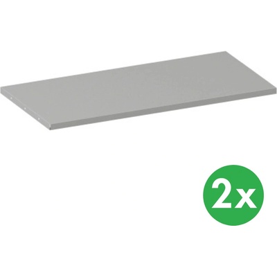 Kovona Polica ku kovovým skriniam, 950 x 500 mm, 80 kg, sivá, 2 ks