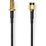 Nedis CSGL02010BK20 SMA кабел, SMA мъжки, SMA женски, позлатен, 50 Ohm, екраниран, 2, 00 m | кръгъл, PVC, черен (CSGL02010BK20)