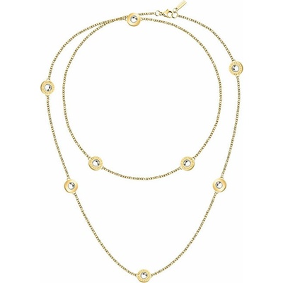 Trussardi Dlouhý pozlacený náhrdelník TJAXC106