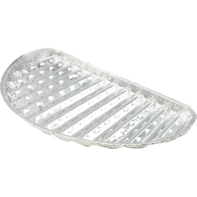 Miska MagicHome 33x19x2.0 cm polkruhová perforovaná ALU
