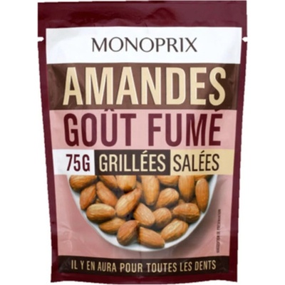 Monoprix Pražené a solené mandle uzené 75 g