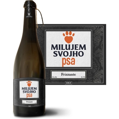 Sablio Milujem svojho psa Prosecco biele suché šumivé víno 10,5 % 0,75 l (holá fľaša)