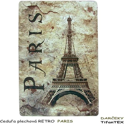 Retro tabuľa PARIS 20x30 cm