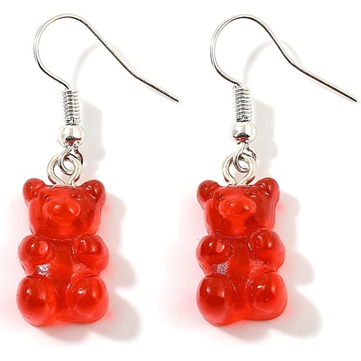 HARAHU Обеци Bear - Червена KP27466 (27466)