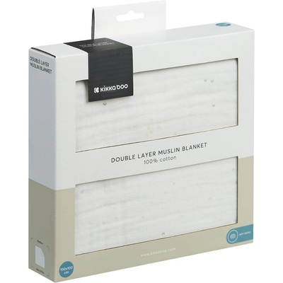 Kikkaboo Oдеяло от муселин двупластово 100х100 см Sleepy Sheep (31103010090)